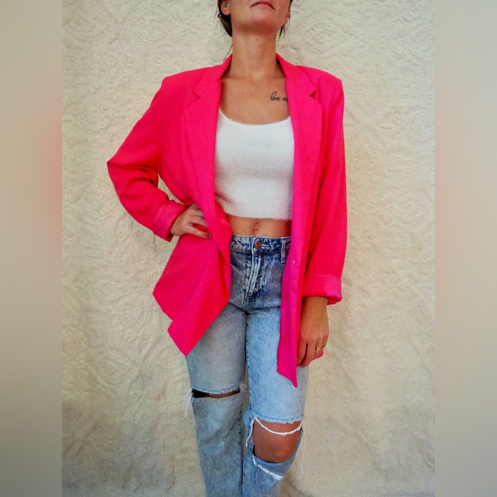 Dumas hot pink blazer